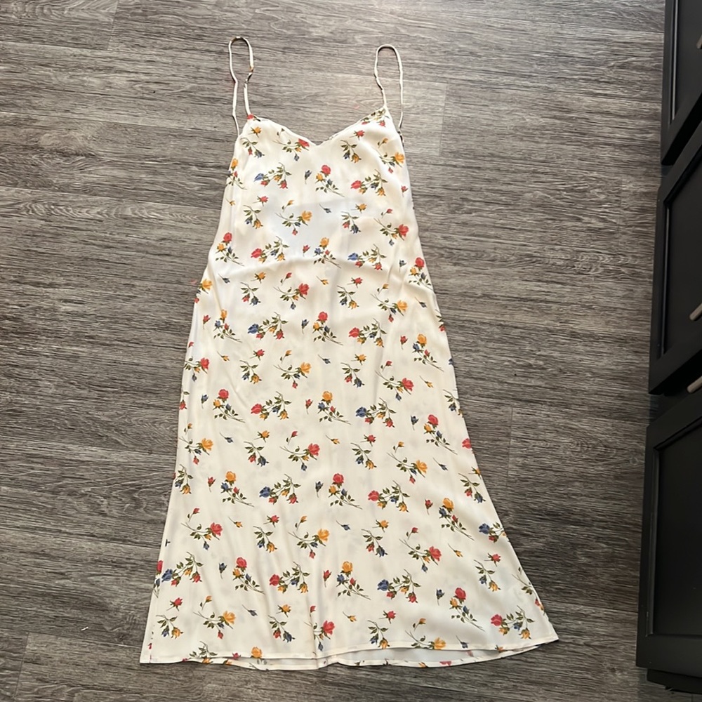 Floral silk reformation dresss